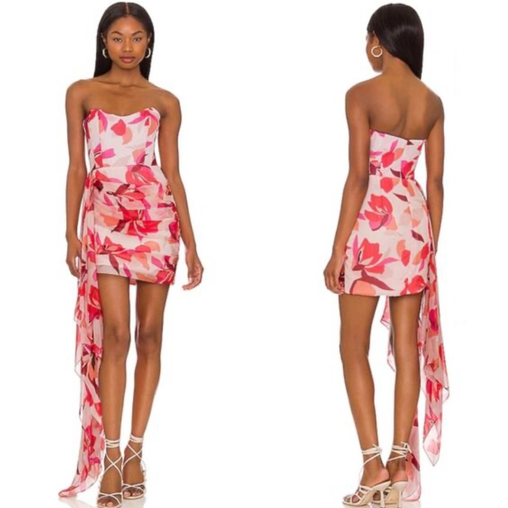 Katie May x REVOLVE Chasing Dawn Dress in Pink Floral Size Small NEW! With tags!